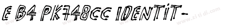 E B4 PK748cc Identit字体转换